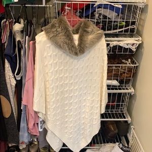 Cream poncho from Talbots